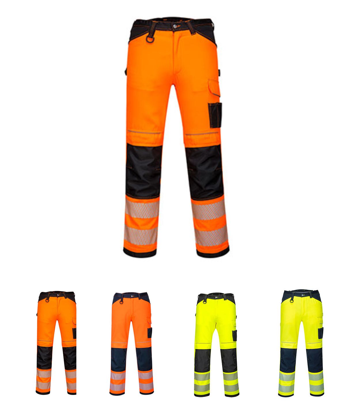 PW340 Portwest PW3 Hi Vis Work Trousers  PW340 Portwest PW3 Hi Vis Work Trousers